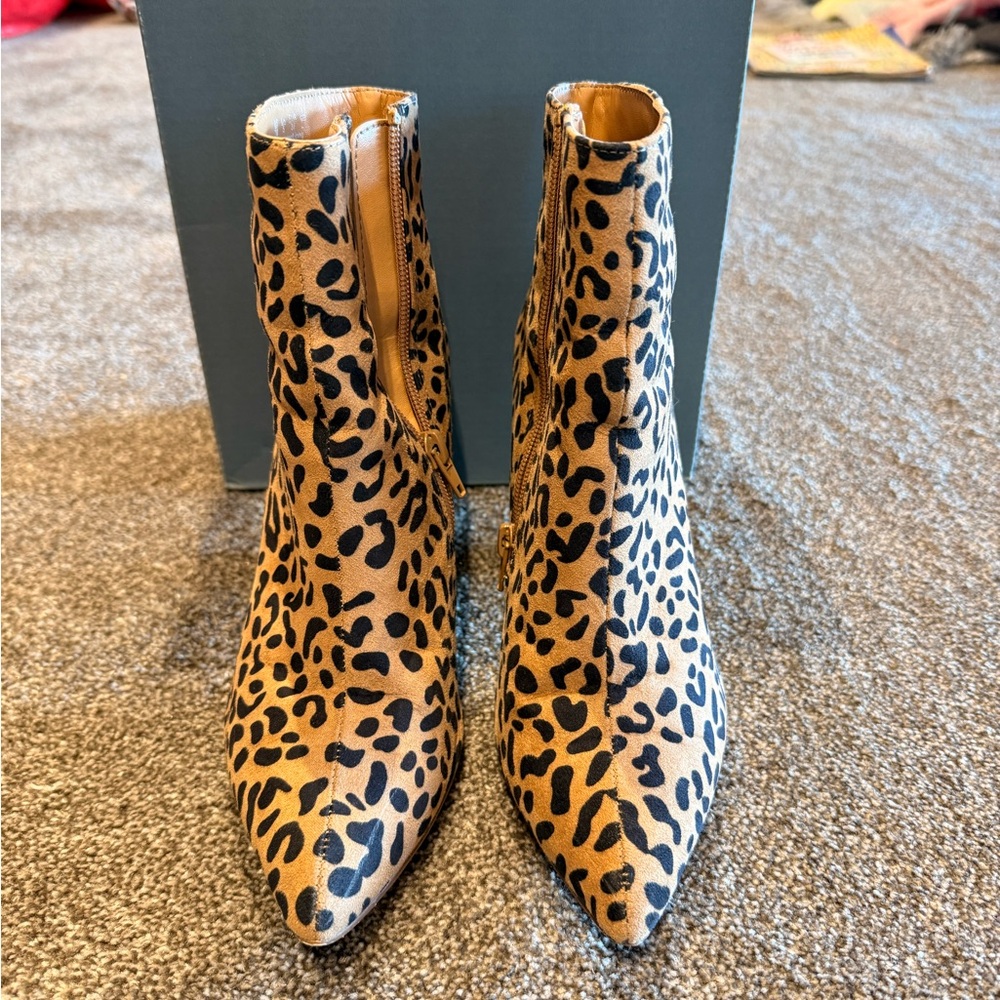 Carlos by Carlos Santana Animal Print Ankle Booties
